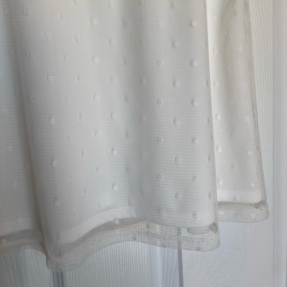 Emma & Olive Ivory Lined Mesh Overlay Top -NWOT - Picture 8 of 9